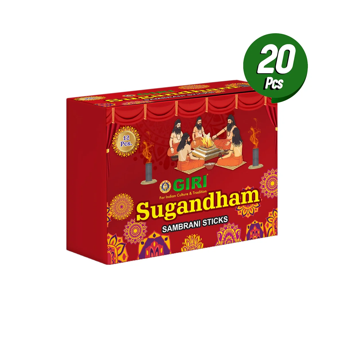 Sugandham Dhoop Sticks - 20 Pcs | Sambirani/ Dhup Batti/ Guggal for Pooja - Image 5
