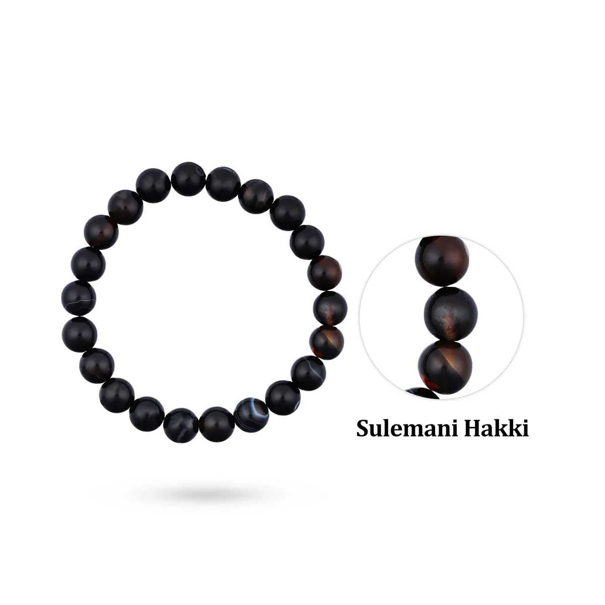 Sulemani Hakik Bracelet - 2.5 Inches | Black Hakik Bracelet/ Black Sulemani Hakik Bracelet for Men & Women - Image 4