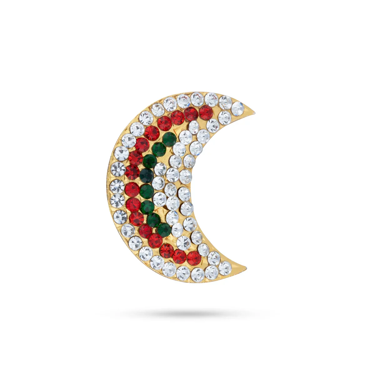 Sun & Moon Billai - 1.5 x 1.25 Inches | Multicolour Stone Jewellery/ Hair Accessories for Deity - Image 2