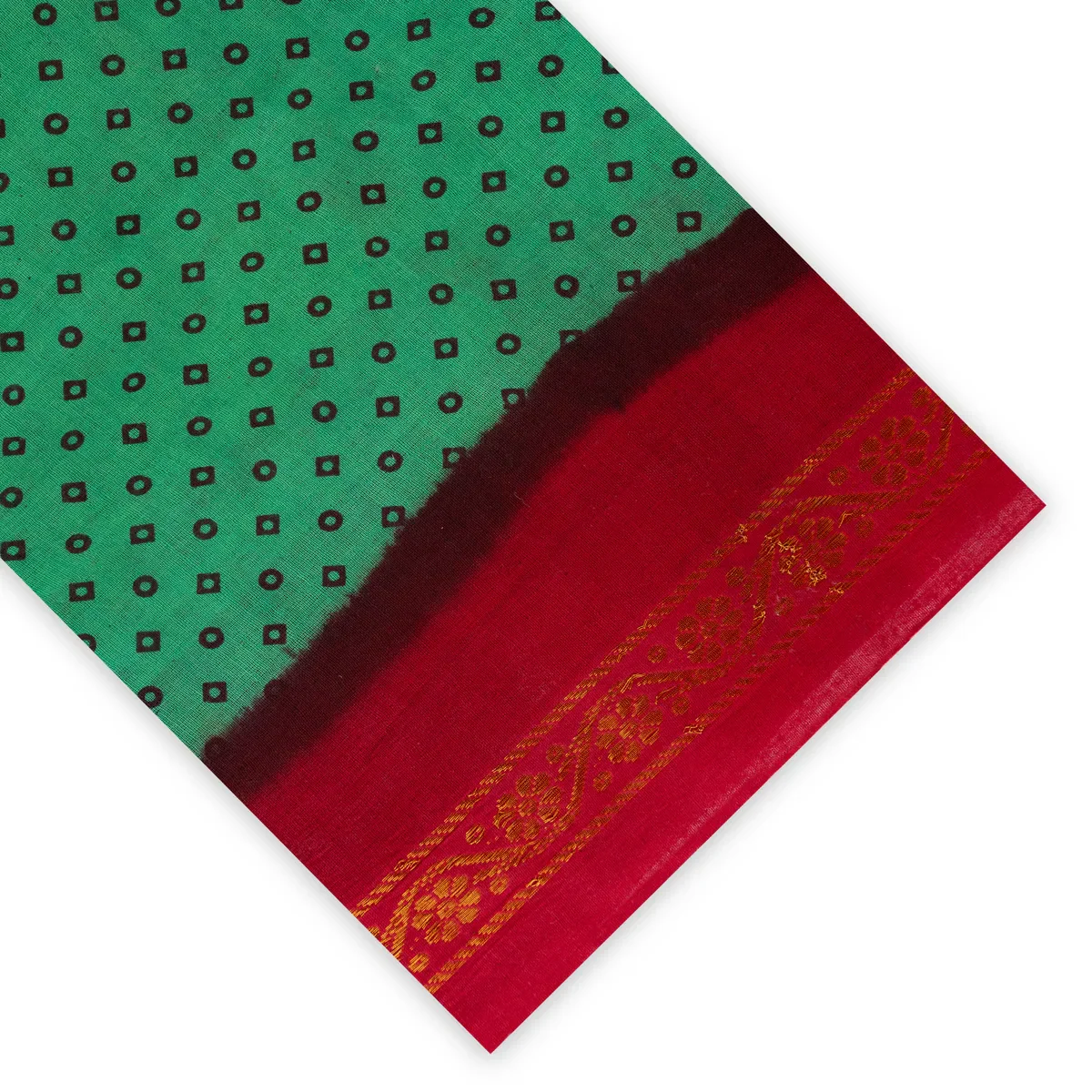 Sungudi Cotton Saree - 9 1/2 Yards | Traditional Saree/ Pudavai/ Handloom Saree For Traditional Ceremonies - Image 2