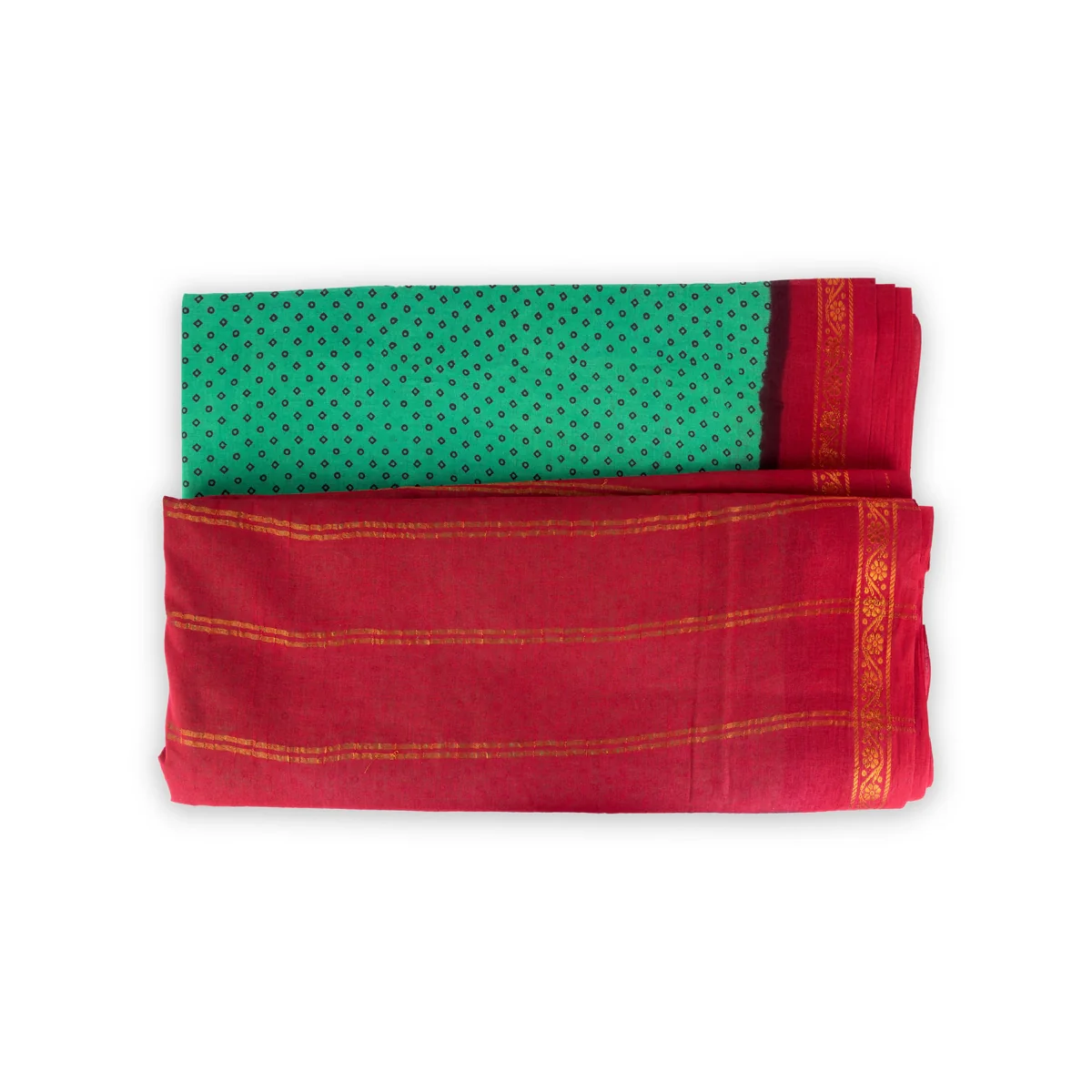 Sungudi Cotton Saree - 9 1/2 Yards | Traditional Saree/ Pudavai/ Handloom Saree For Traditional Ceremonies - Image 3