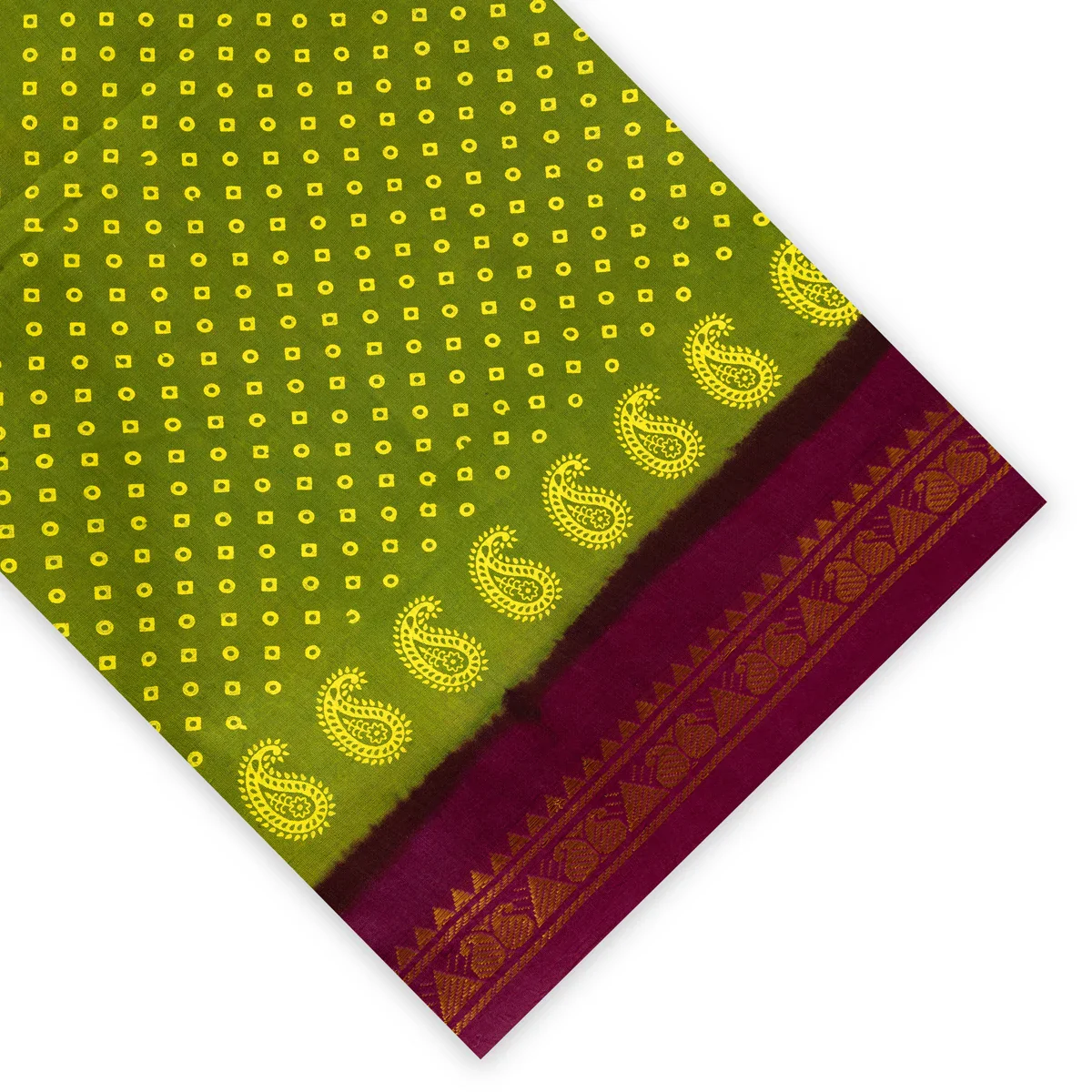 Sungudi Cotton Saree - 9 1/2 Yards | Traditional Saree/ Pudavai/ Handloom Saree For Traditional Ceremonies - Image 6