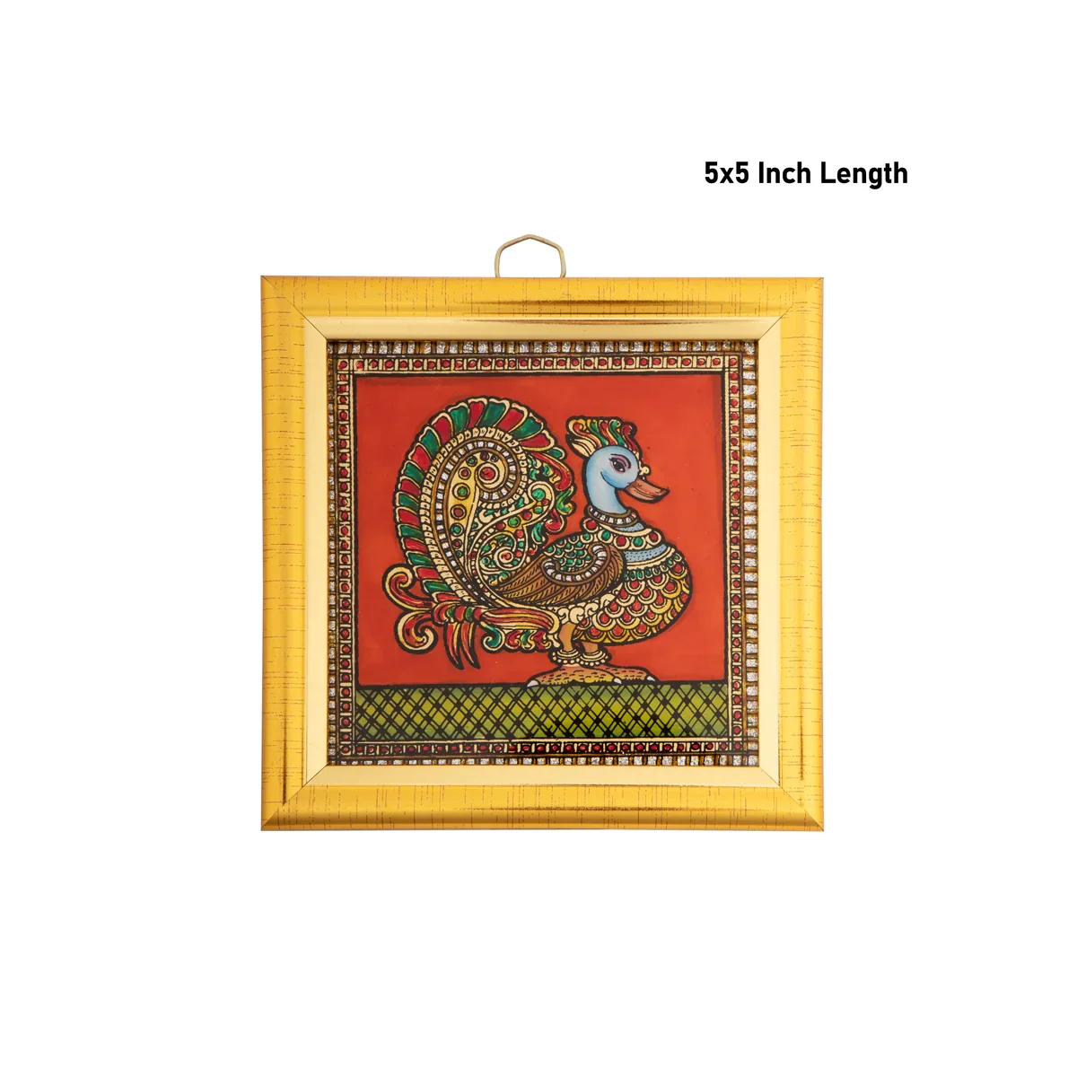 Swan Photo Frame - 5 x 5 Inches | Tanjore Glass Painting Picture Frame for Home Décor - Image 4
