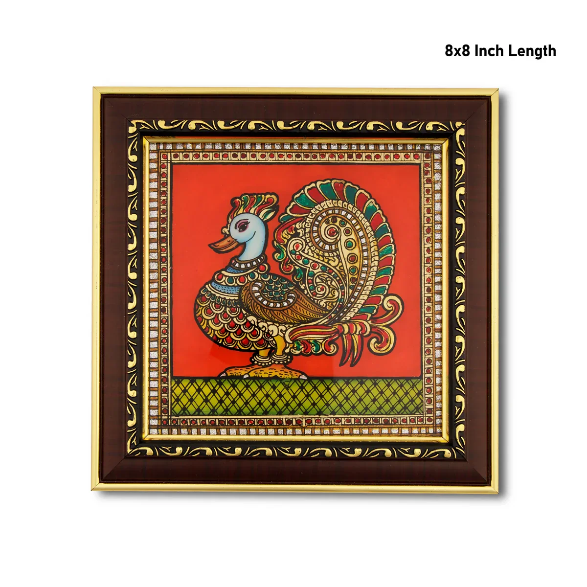 Swan Photo Frame - 8 x 8 Inches | Tanjore Glass Painting Picture Frame for Home Décor - Image 5