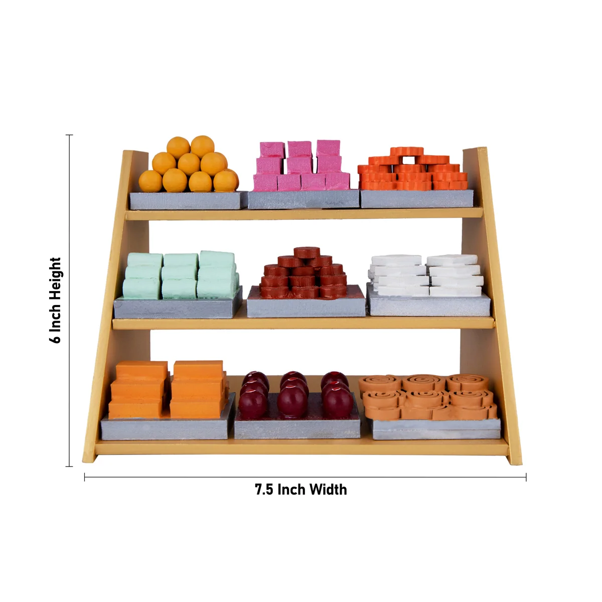 Sweet Shop Wooden Golu Bommai - 6 x 7.5 Inches | Golu Doll/ Navaratri Golu Bomma/ Gombe/ Bommai - Image 2