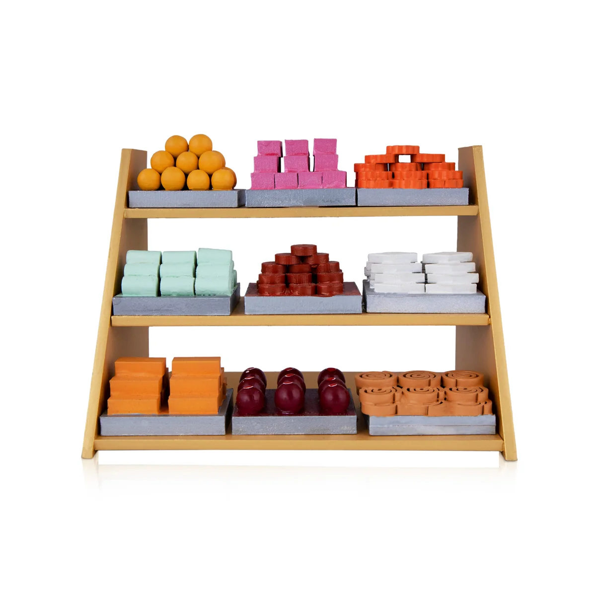 Sweet Shop Wooden Golu Bommai - 6 x 7.5 Inches | Golu Doll/ Navaratri Golu Bomma/ Gombe/ Bommai - Image 3
