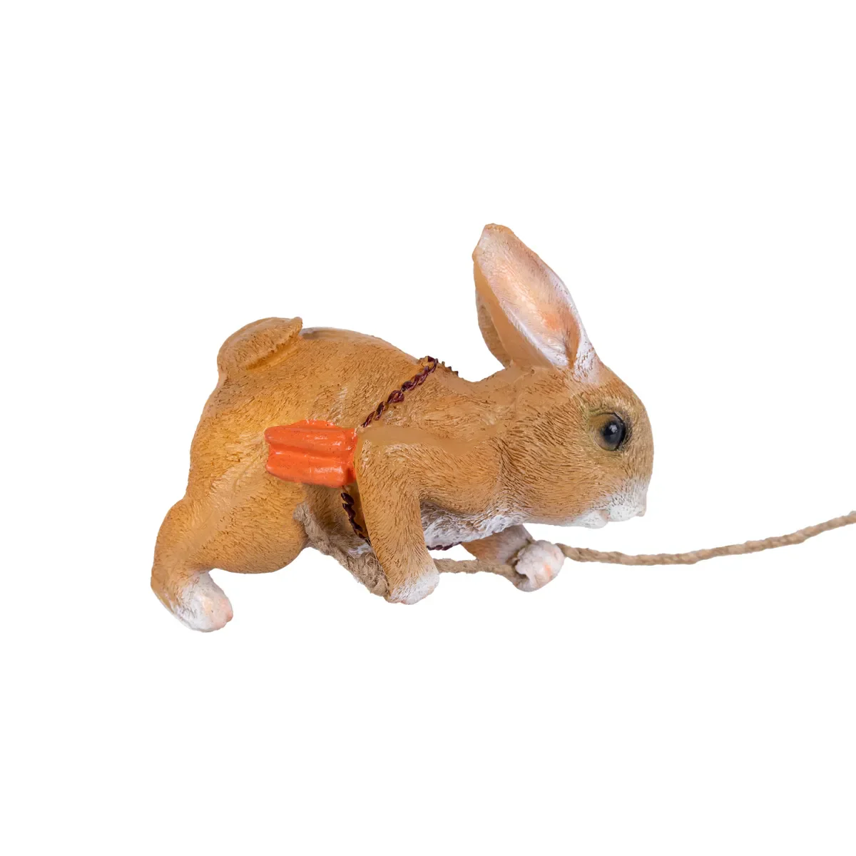 Swing Rabbit Figurine Hanging - 5.25 X 7 Inches | Resin Rabbit Sculpture Wall Hanger/ Rabbit Statue For Garden - Image 3