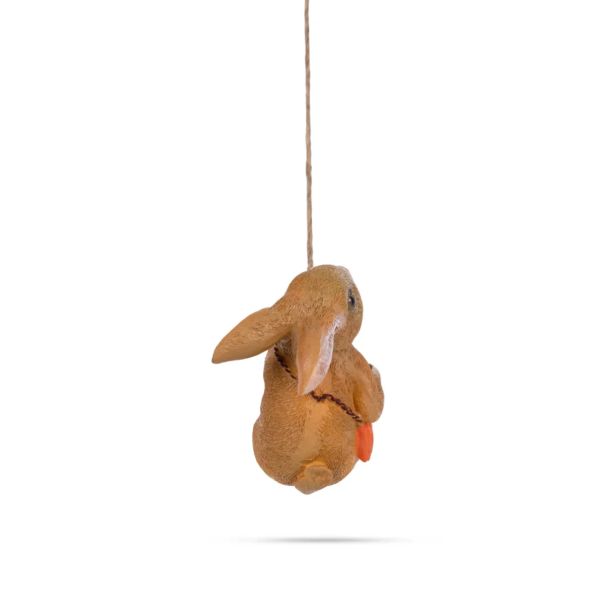 Swing Rabbit Figurine Hanging - 5.25 X 7 Inches | Resin Rabbit Sculpture Wall Hanger/ Rabbit Statue For Garden - Image 5