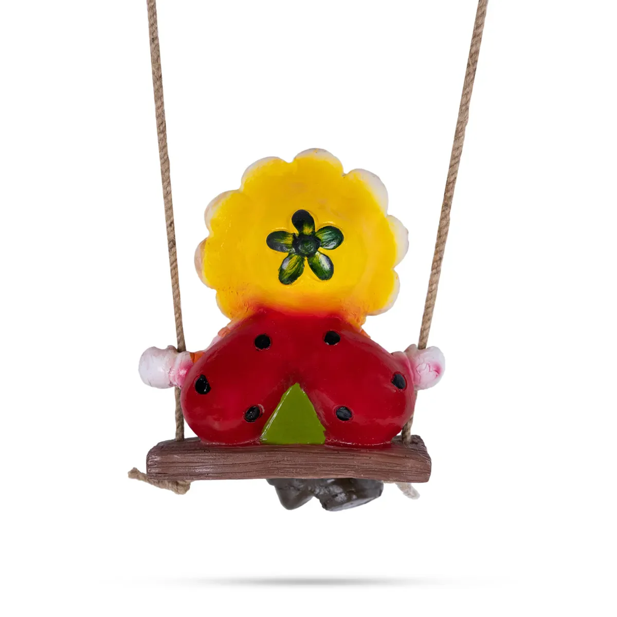 Swing Sun Flower Hanging With Rope- 7.25 X 5 Inches | Resin Home Decor/ Beautiful Wall Hanger For Garden Decor - Image 6