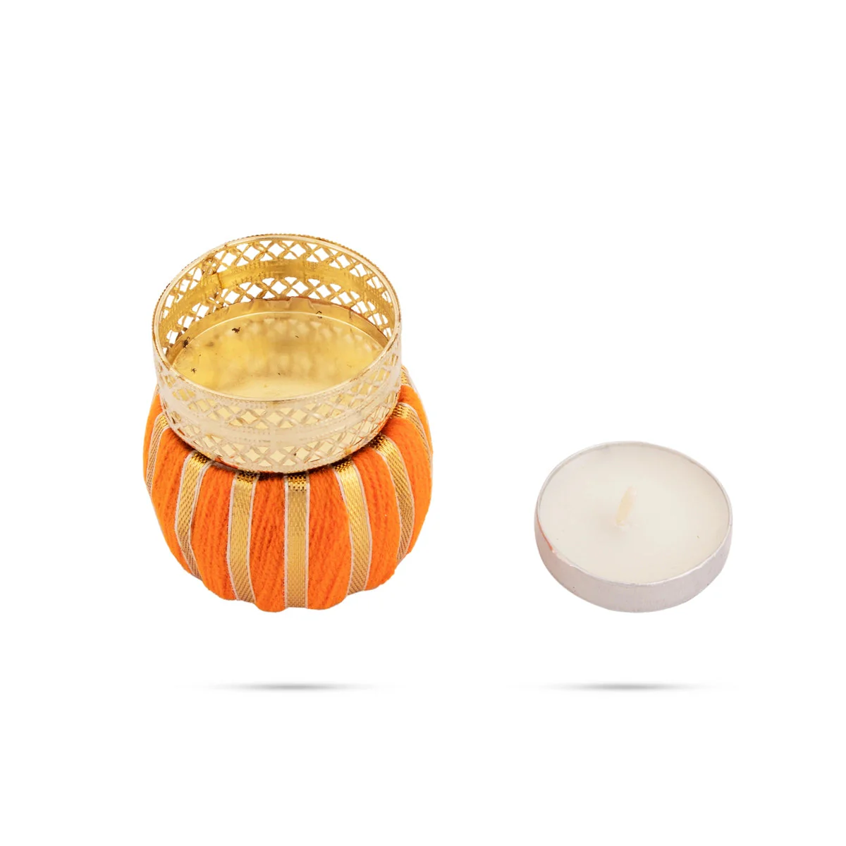 T Light Candle Set - 2 x 1.5 Inches | 3 Pcs/ Damru Design Tea Light Candles/ Tea Light Lamp for Home - Image 4