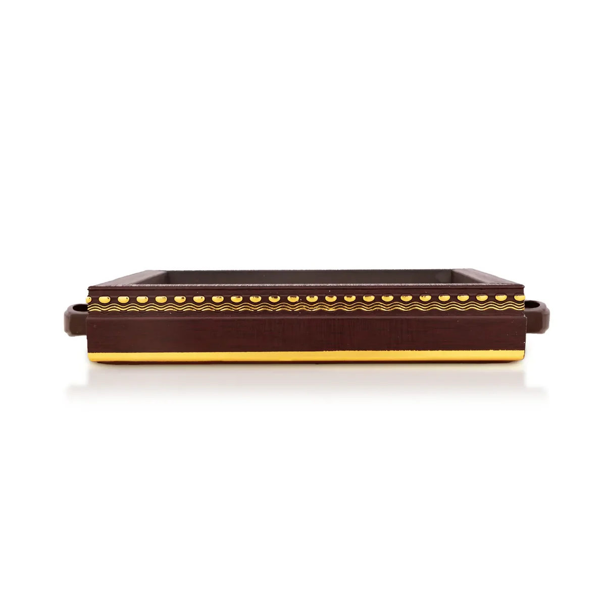 Tanjore Glass Painting Tray - 6 X 6 Inches | Wooden Serving Tray/ Traditional Tanjore Art Tray - Image 4