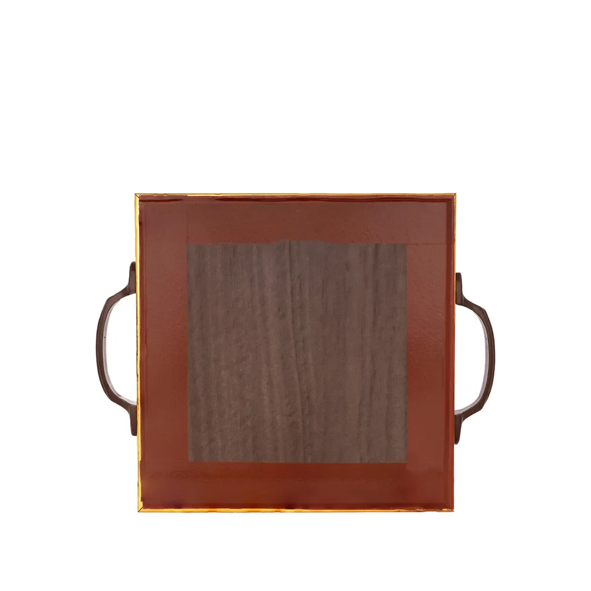 Tanjore Glass Painting Tray - 6 X 6 Inches | Wooden Serving Tray/ Traditional Tanjore Art Tray - Image 5