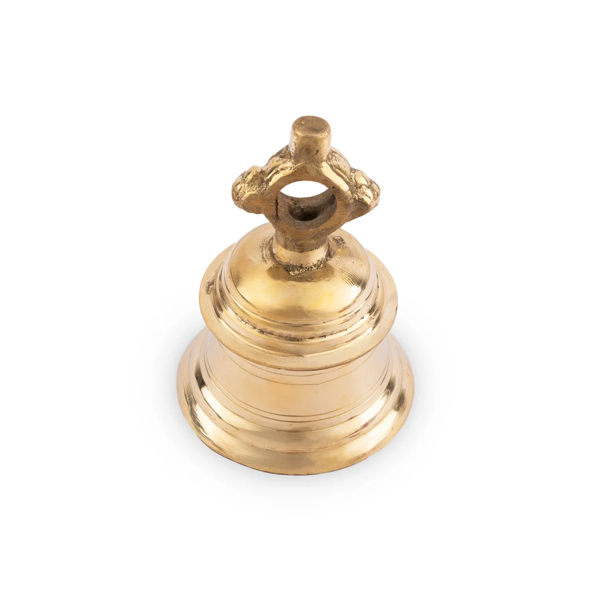 Temple Bell - 6 x 4 Inches | Brass Hanging Bell/ Pooja Bell/ Brass Bell for Puja - Image 3
