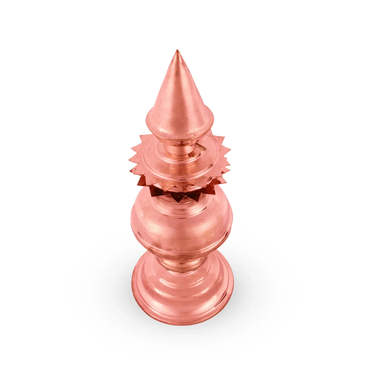 Temple Kalash - 12 x 4.5 Inches | Copper Temple Top Kalash/ Temple Gopura Kalasam - Image 3