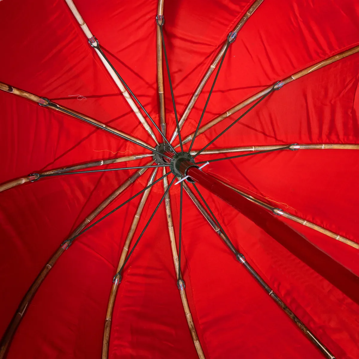 Temple Umbrella - 36 Inches | Velvet Utsava Umbrella / Traditional Festival Umbrella - Image 3