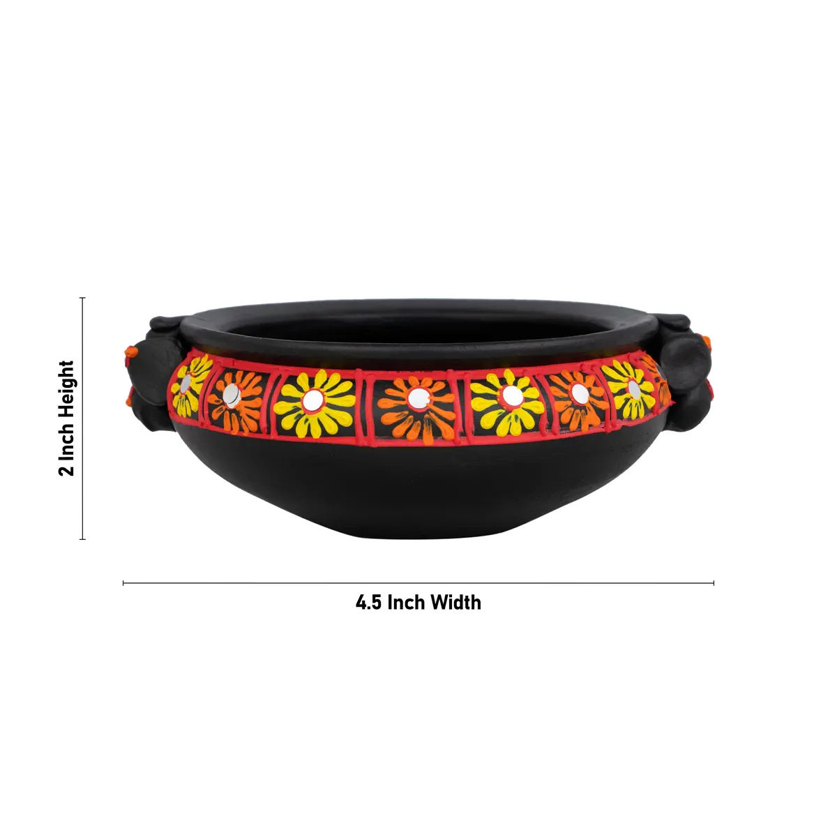 Terracotta Uruli - 2 x 4.5 Inches | Clay Flower Pot/Decorative Urli/Traditional Bowl for Festive Décor - Image 3