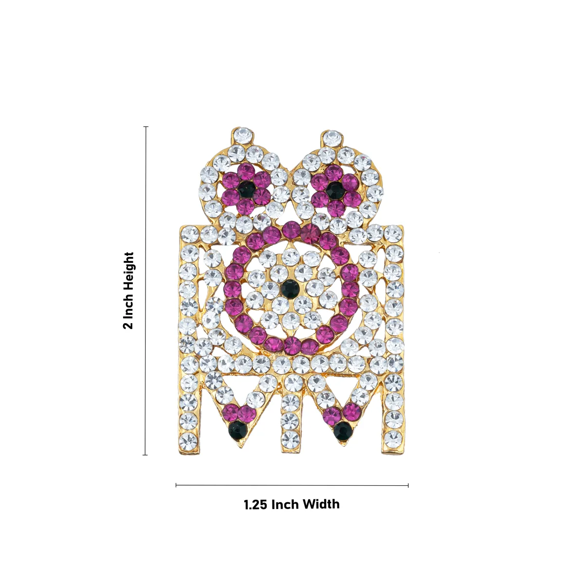 Thali Mangalsutra - 2 x 1.5 Inches | Multicolour Stone Thaali/ Mangala Sutra Thali for Deity - Image 2