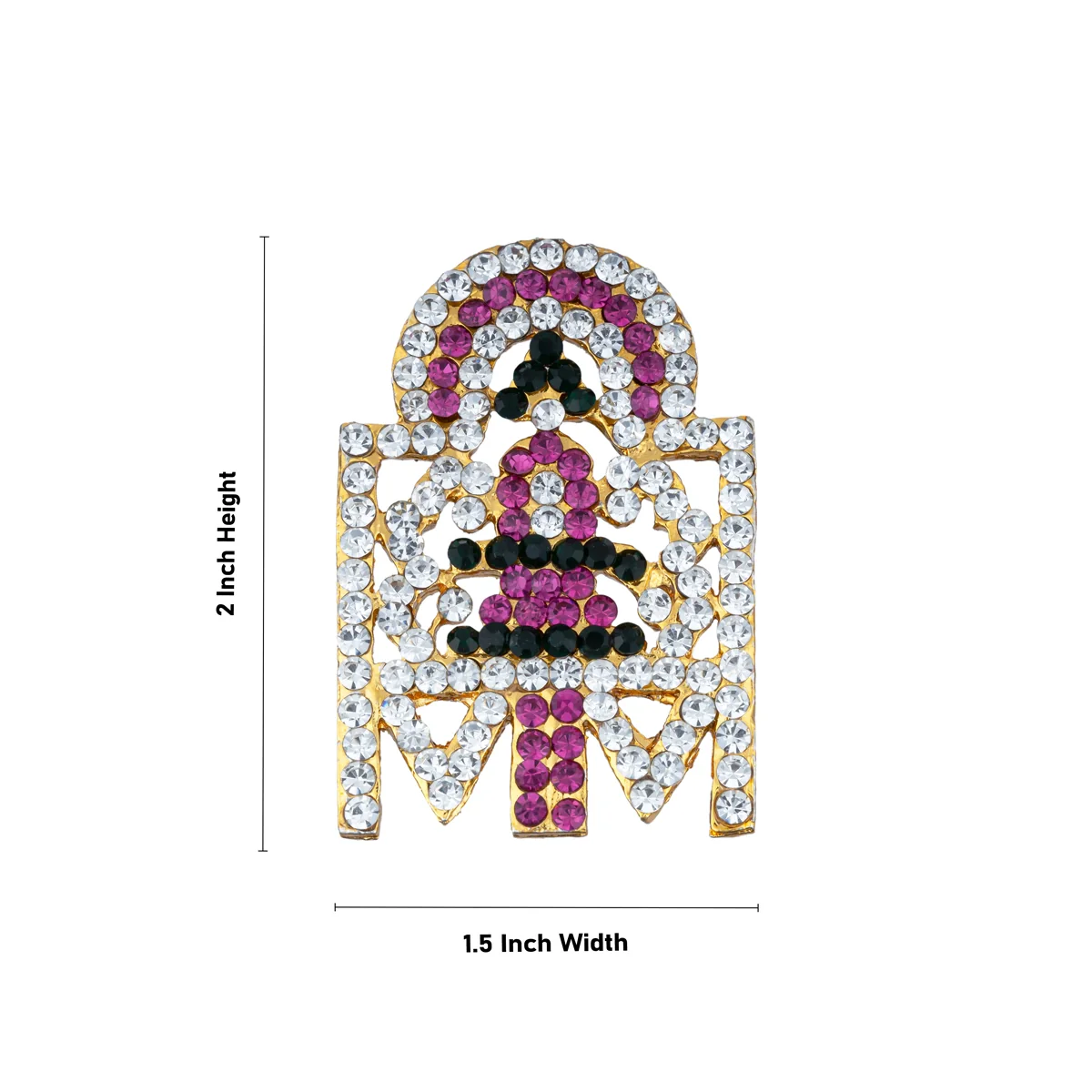 Thali Mangalsutra - 2 x 1.5 Inches | Mangala Sutra Thali/ Multicolour Stone Thaali for Deity - Image 2