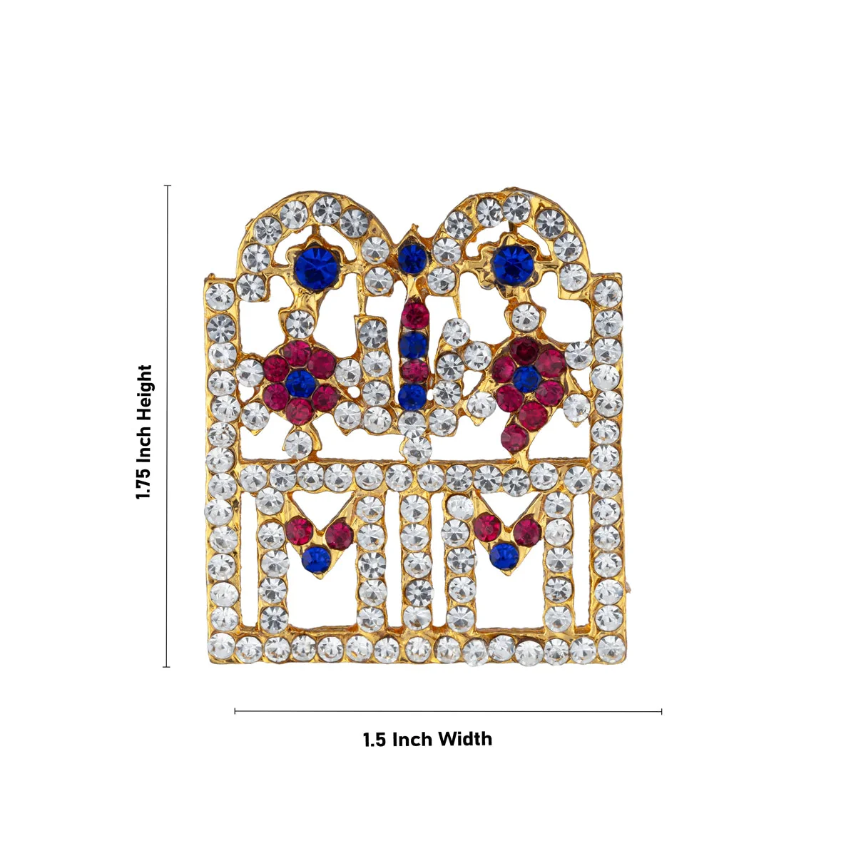 Thali Mangalsutra - 1.75 x 1.5 Inches | Multicolour Stone Thaali/ Multicolour Stone Mangala Sutra for Deity - Image 2