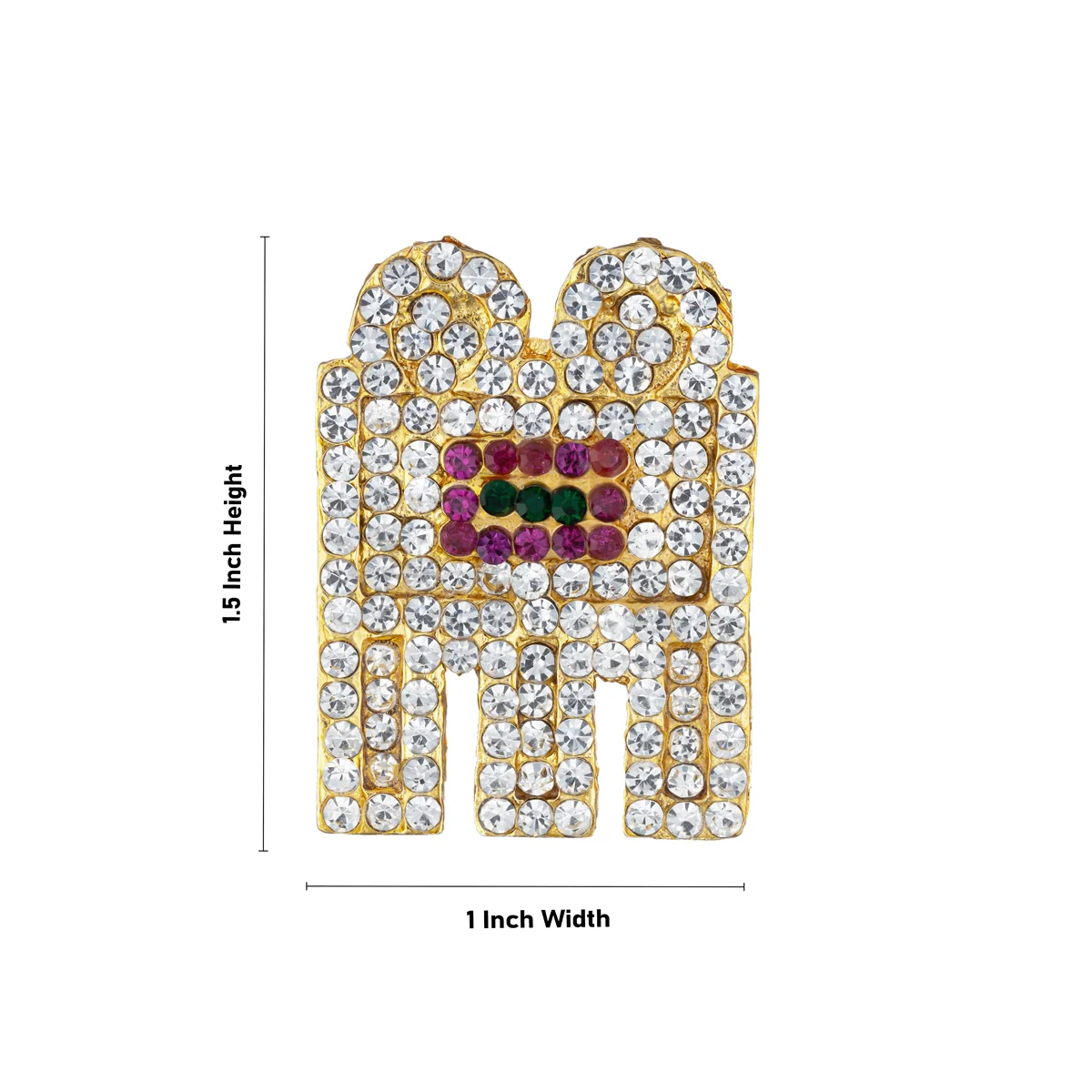 Thali Mangalsutra - 1.5 x 1 Inches | Multicolour Stone Thaali/ Mangala Sutra Thali for Deity - Image 2