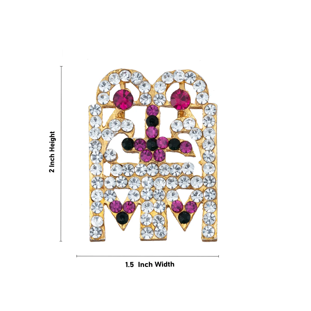 Thali Mangalsutra - 2 x 1.5 Inches | Multicolour Stone Thaali/ Thali Mangala Sutra for Deity - Image 2