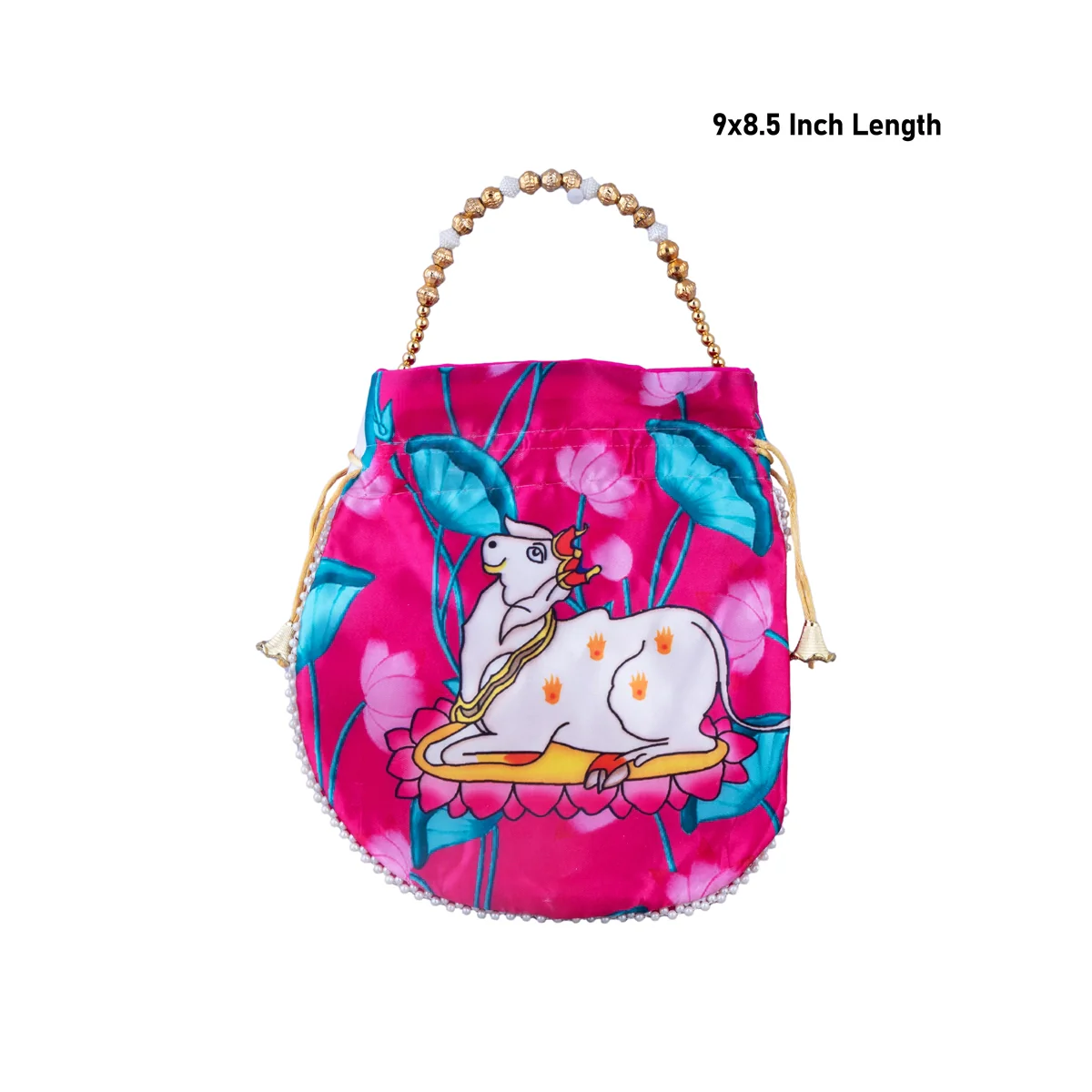 Thamboolam Bag - 9 x 8.5 Inches | Tambula Bag/ Printed Thambula Pai for Wedding/ 40 Gms/ Assorted Colour - Image 3