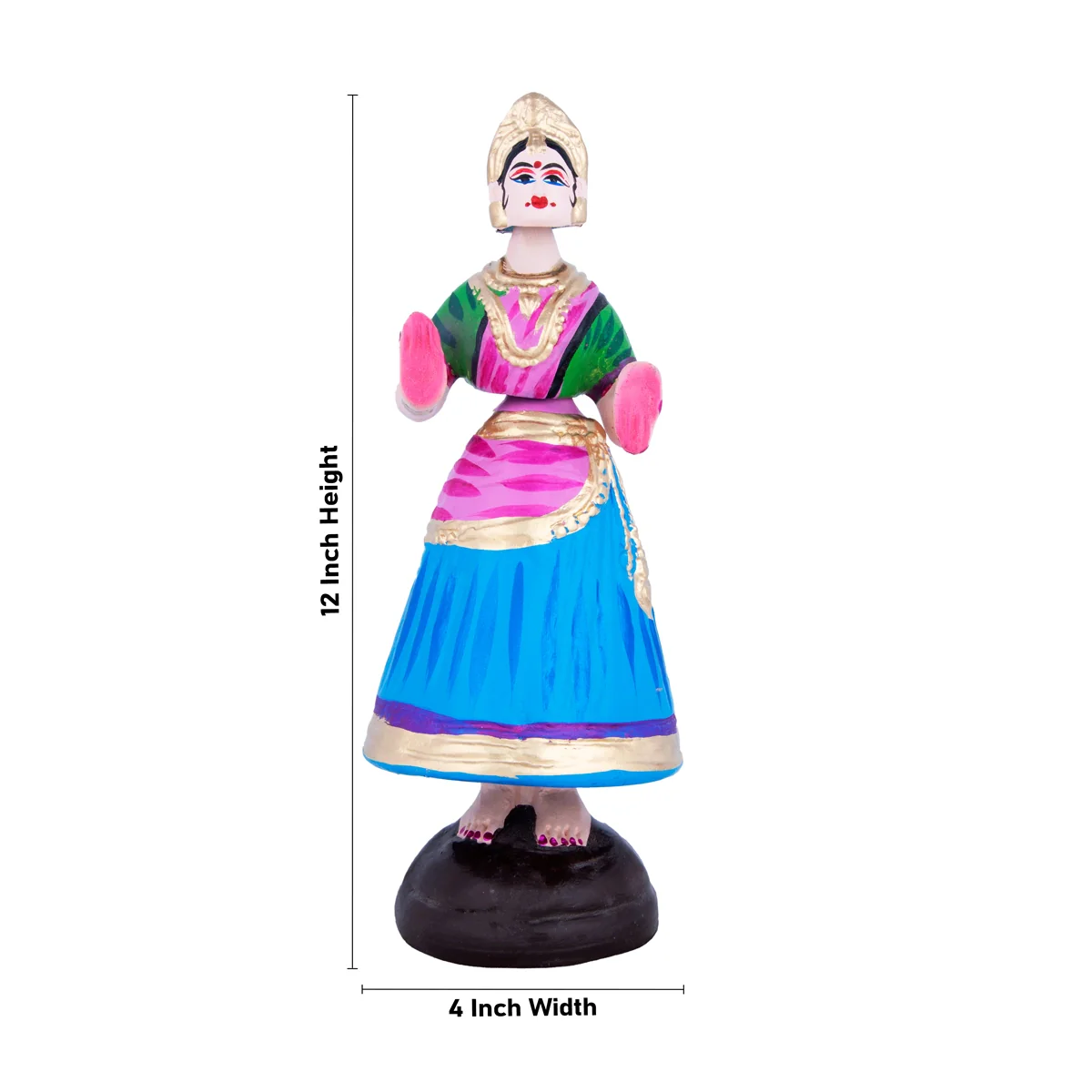 Thanjavur Dancing Doll Paper Mache Golu Bommai | Giri Golu Doll/ Navaratri Golu Bomma/Gombe/Bommai - Image 3