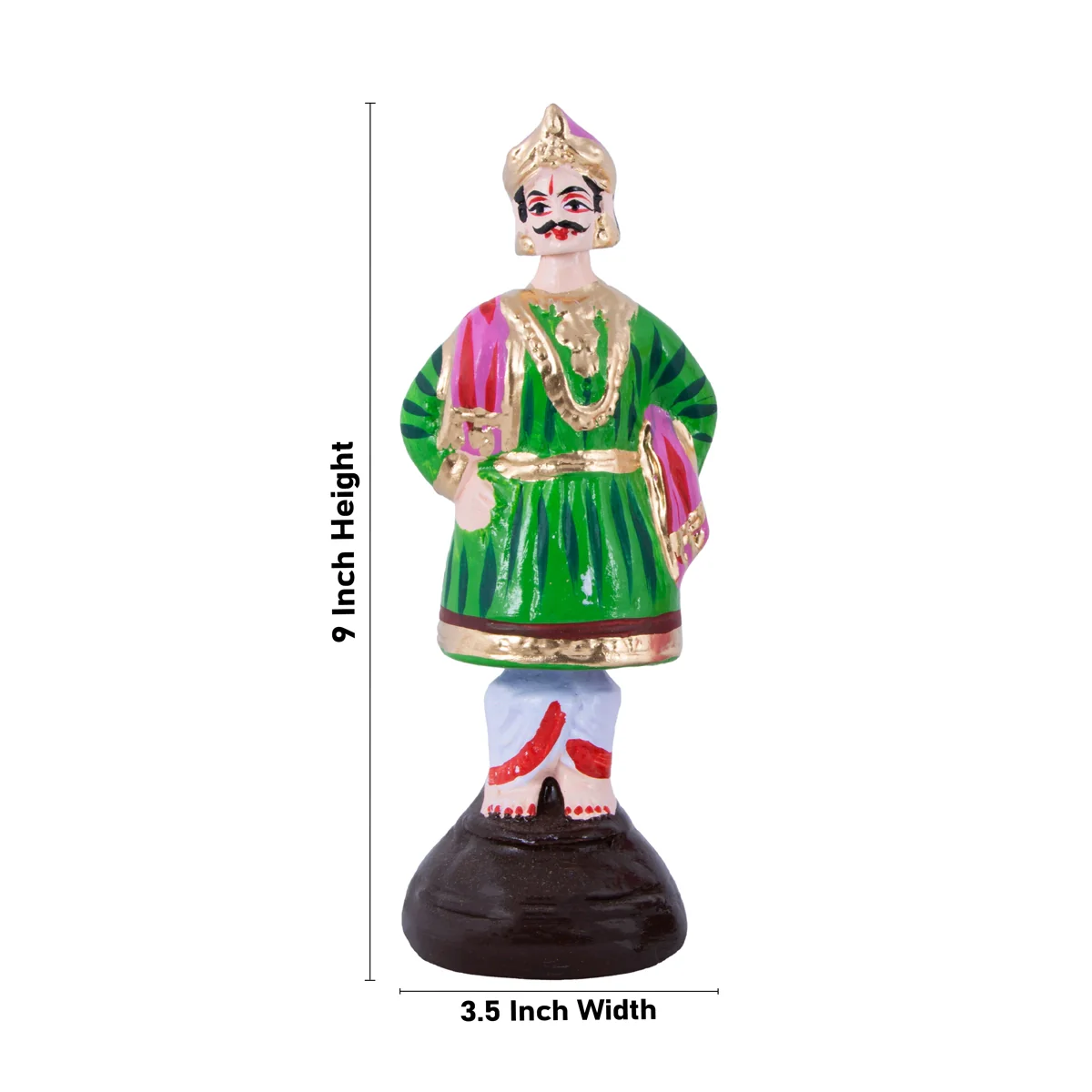 Thanjavur Dancing Doll Paper Mache Golu Bommai | Giri Golu Doll/ Navaratri Golu Bomma/Gombe/Bommai - Image 6