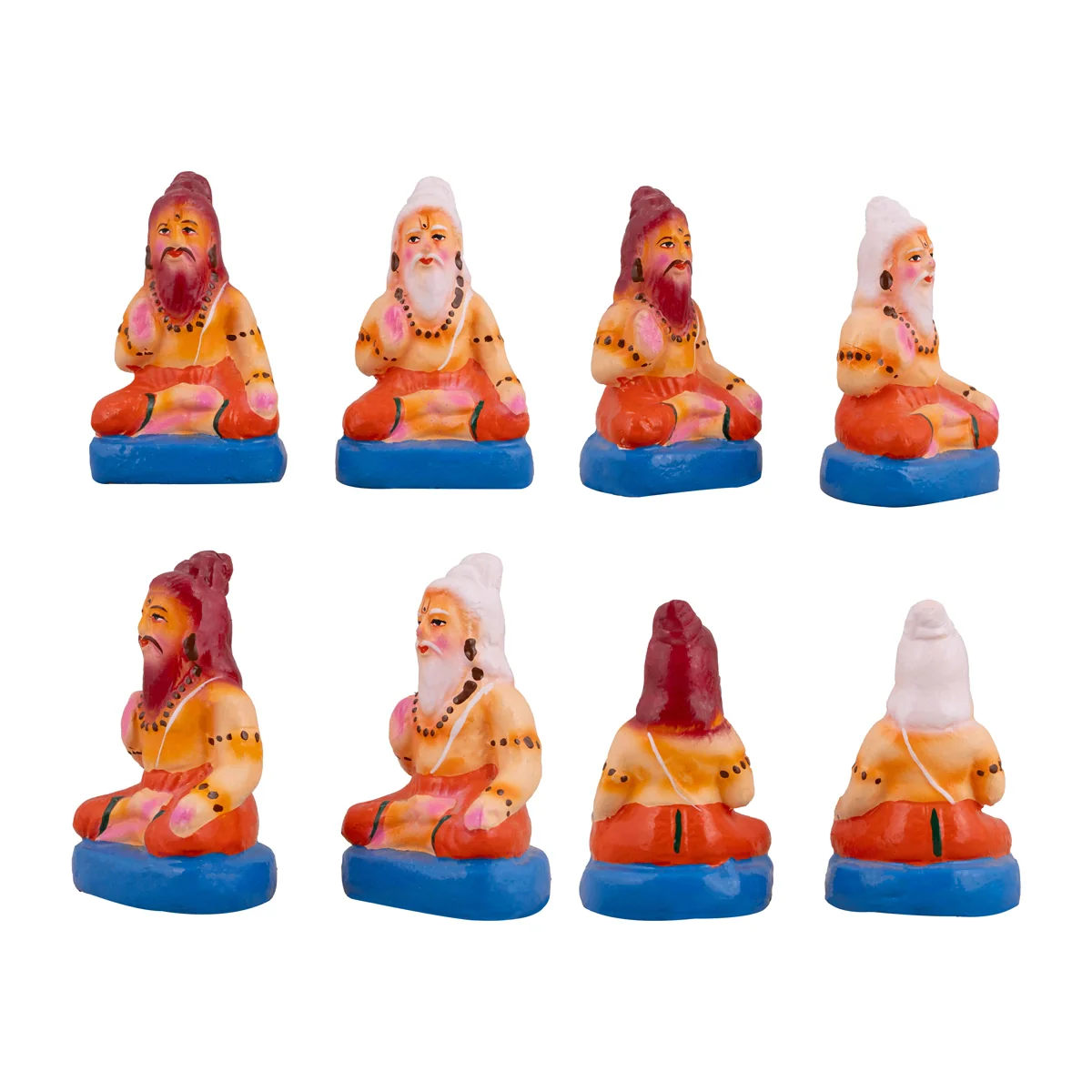 Tharka Vatham Clay Golu Bommai Set - 15 x 4 Inches | Giri Golu Doll/ Navaratri Golu Bomma/Gombe/Bommai - Image 2