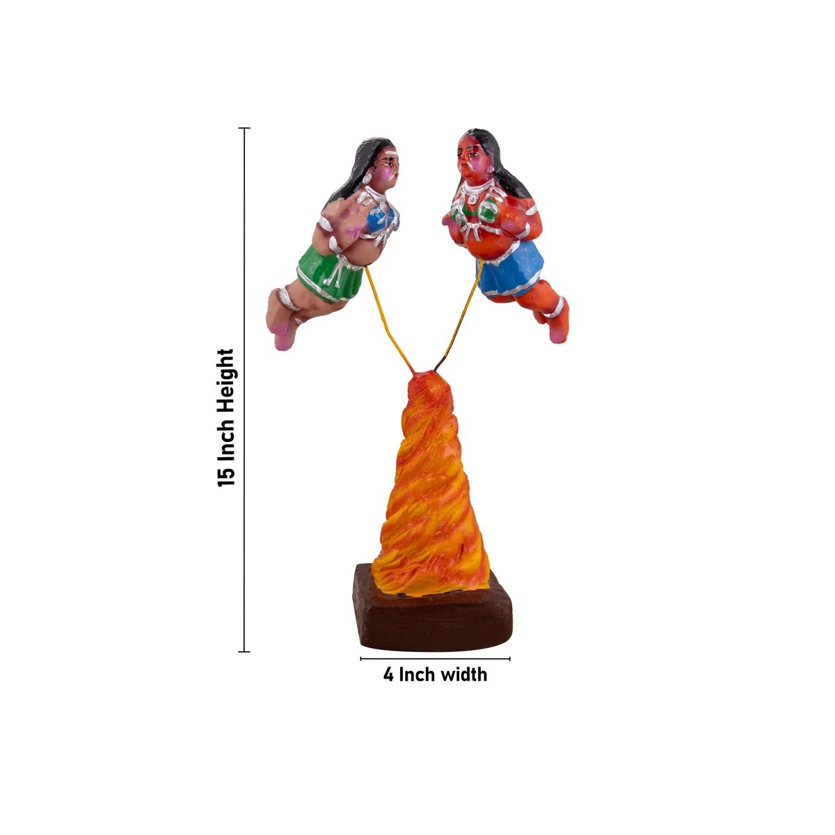 Tharka Vatham Clay Golu Bommai Set - 15 x 4 Inches | Giri Golu Doll/ Navaratri Golu Bomma/Gombe/Bommai - Image 4