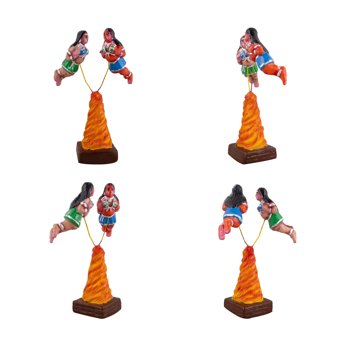 Tharka Vatham Clay Golu Bommai Set - 15 x 4 Inches | Giri Golu Doll/ Navaratri Golu Bomma/Gombe/Bommai - Image 6