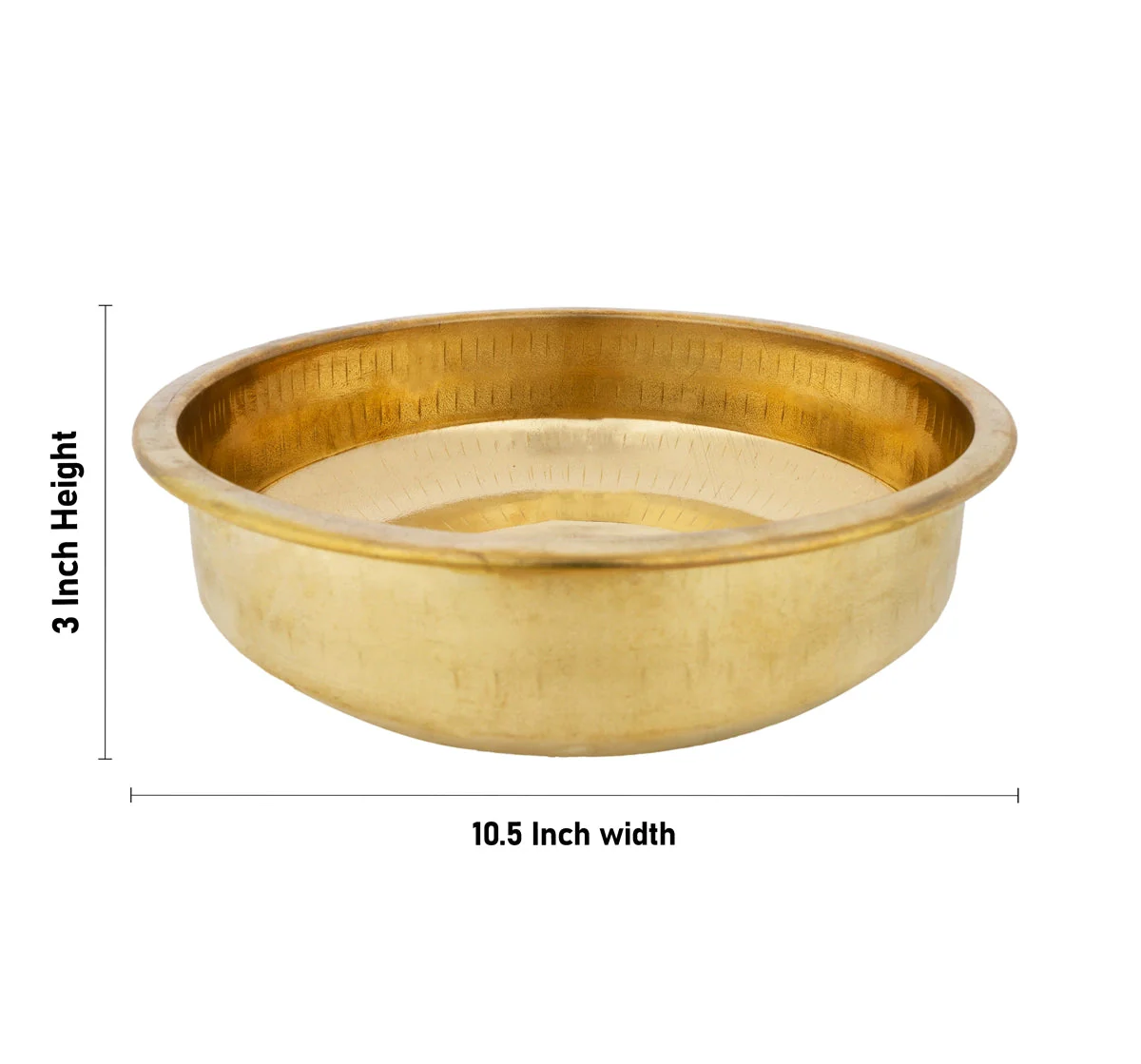 Tharpana Chatti - 3 x 10.5 Inches | Brass Bowl/ Tarpana Chatti/ Brass Vessel for Rituals - Image 3