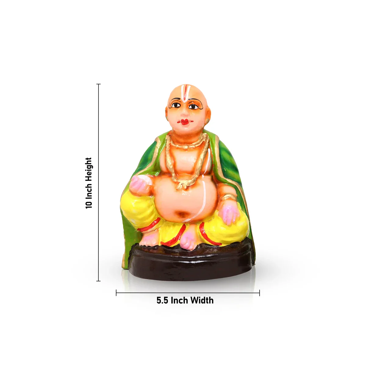 Thatha Paati Clay Golu Bommai Pair - 10 Inches | Giri Golu Doll/ Navaratri Golu Bomma/Gombe/Bommai - Image 5