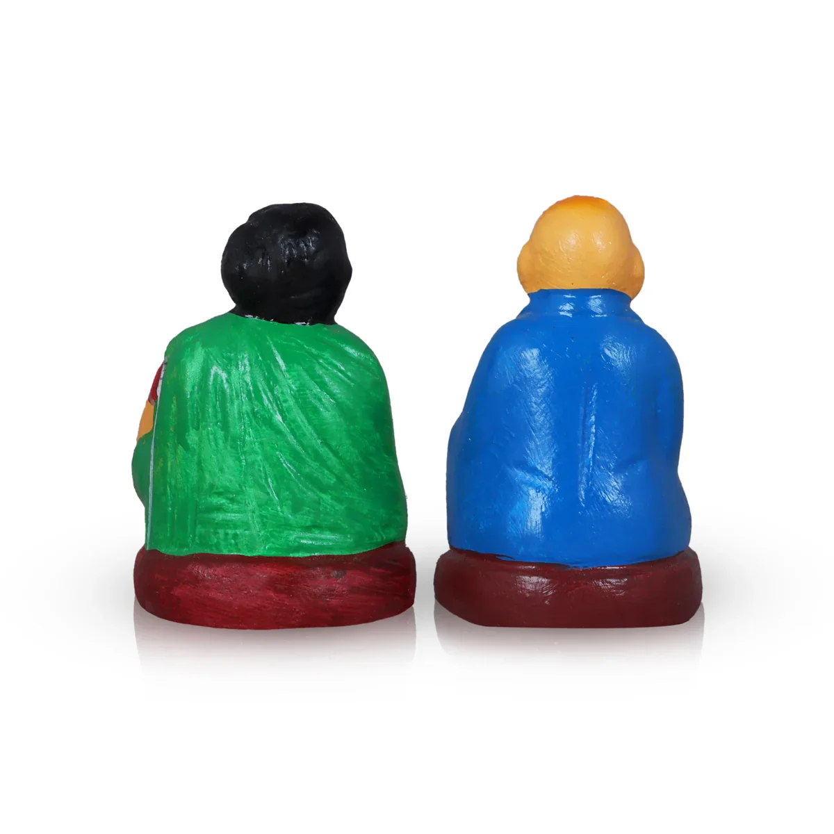 Thatha Paati Pair - 4 Inches | Giri Golu Statue/ Clay Statue/ Chettiyar Chettichi/ Navarathri Doll - Image 4