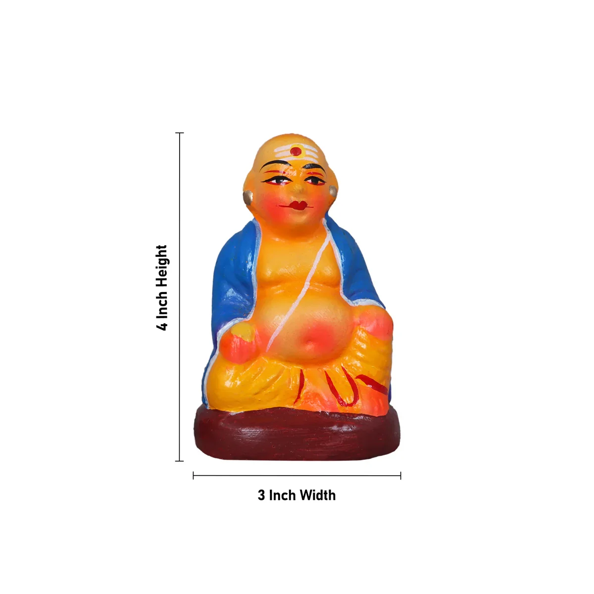 Thatha Paati Pair - 4 Inches | Giri Golu Statue/ Clay Statue/ Chettiyar Chettichi/ Navarathri Doll - Image 5