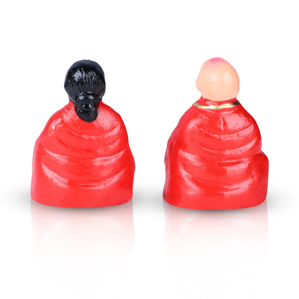 Thatha Patti Clay Golu Bommai Pair - 5 x 3.5 Inches | Giri Golu Doll/ Navaratri Golu Bomma/Gombe/Bommai - Image 3