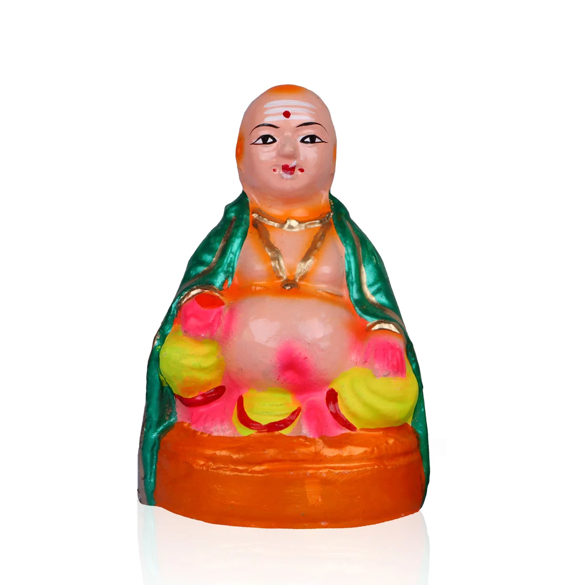Thatha Patti Clay Golu Bommai Pair - 6 x 3.5 Inches | Giri Golu Doll/ Navaratri Golu Bomma/Gombe/Bommai - Image 5