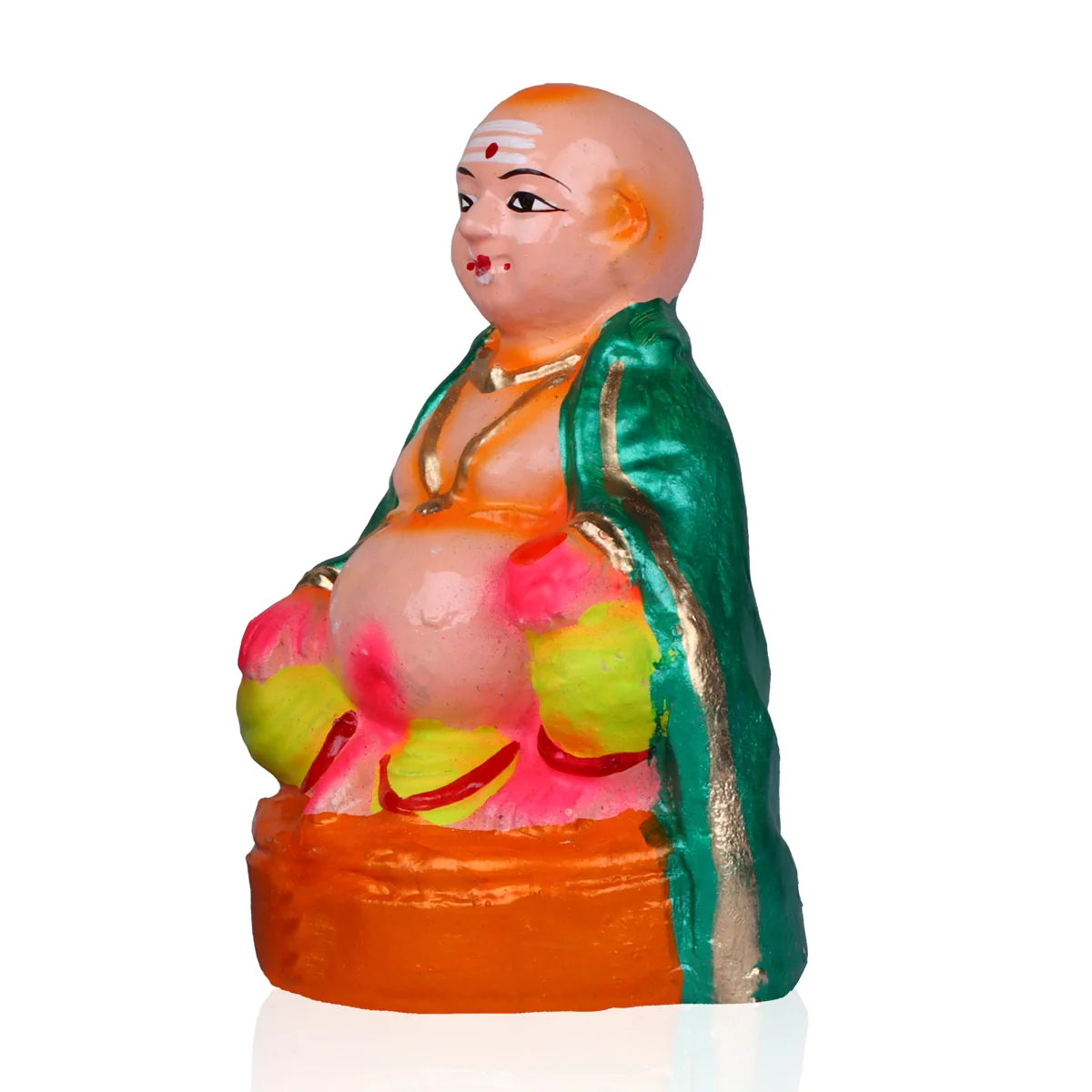 Thatha Patti Clay Golu Bommai Pair - 6 x 3.5 Inches | Giri Golu Doll/ Navaratri Golu Bomma/Gombe/Bommai - Image 7