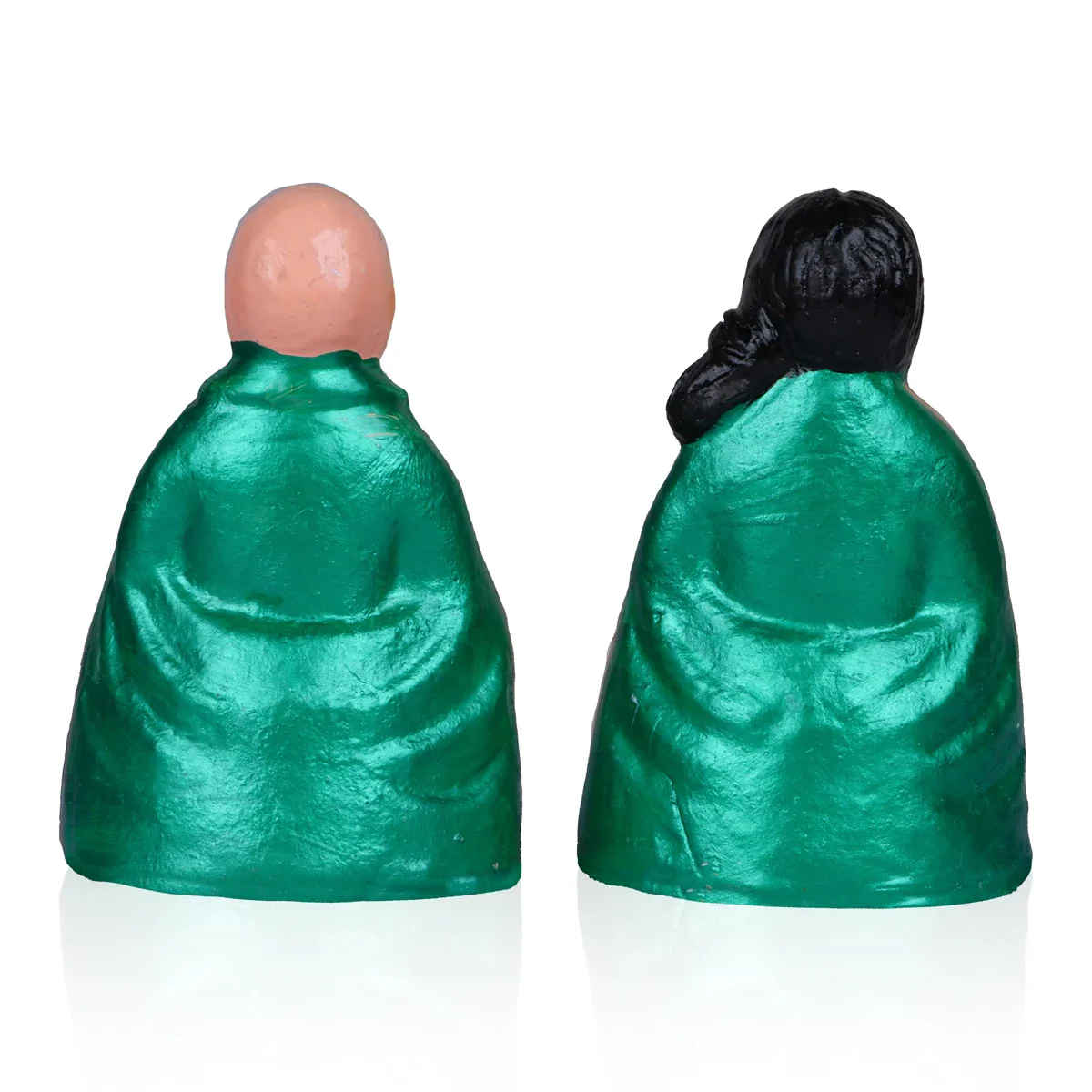 Thatha Patti Clay Golu Bommai Pair - 6 x 3.5 Inches | Giri Golu Doll/ Navaratri Golu Bomma/Gombe/Bommai - Image 9