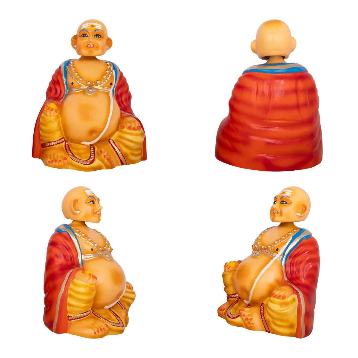 Thatha Patti Paper Mache Golu Bommai Pair - 11 X 9 Inches | Giri Golu Doll/ Navaratri Gombe/ Navratri Decor - Image 3