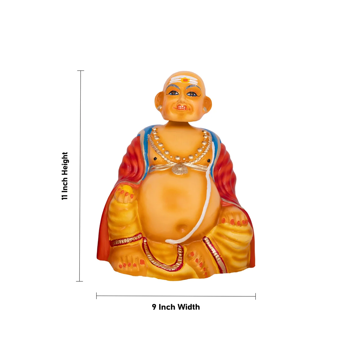 Thatha Patti Paper Mache Golu Bommai Pair - 11 X 9 Inches | Giri Golu Doll/ Navaratri Gombe/ Navratri Decor - Image 4