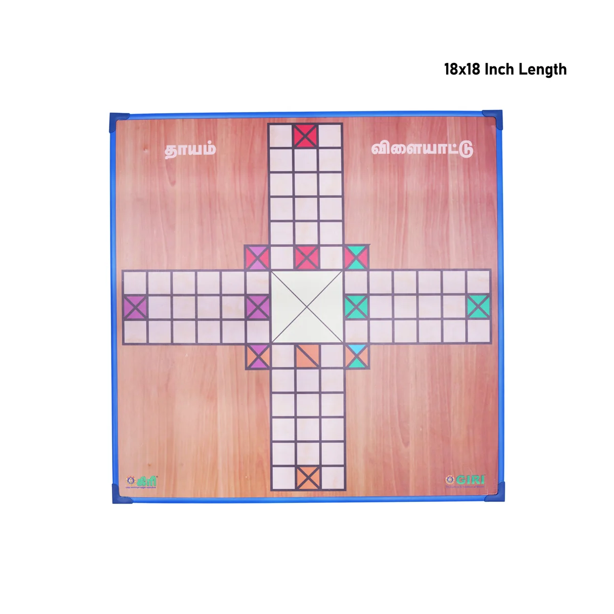 Thayam Game Board - 18 x 18 Inches | Pagade Game/ Chowka Bara Game/ Thayam Kattai With Thayam Board Game - Image 2