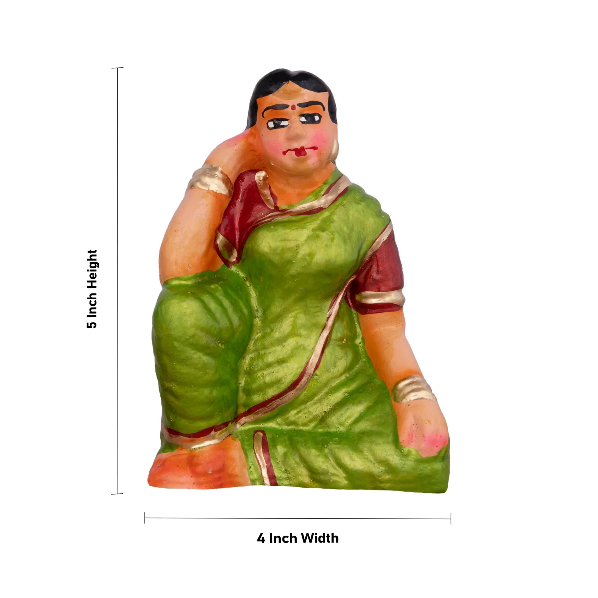 Thayam Game Clay Golu Bommai Set - 5 X 4 Inches | Navaratri Golu Gombe/ Giri Golu Doll/ Navratri Decor - Image 3
