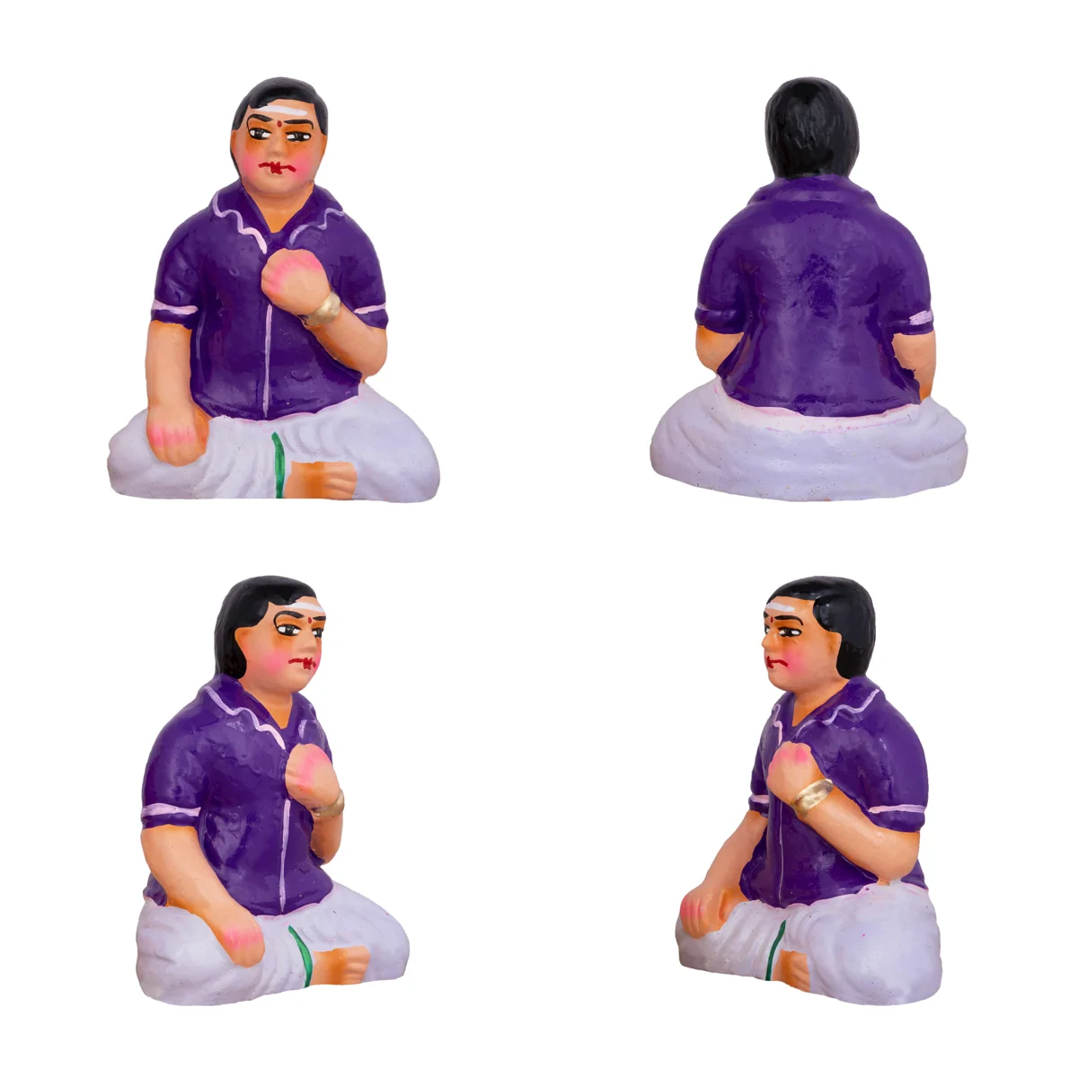 Thayam Game Clay Golu Bommai Set - 5 X 4 Inches | Navaratri Golu Gombe/ Giri Golu Doll/ Navratri Decor - Image 7