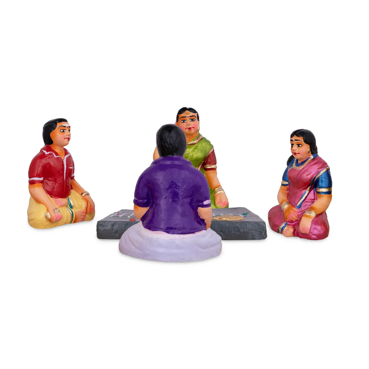 Thayam Game Clay Golu Bommai Set - 5 X 4 Inches | Navaratri Golu Gombe/ Giri Golu Doll/ Navratri Decor - Image 9