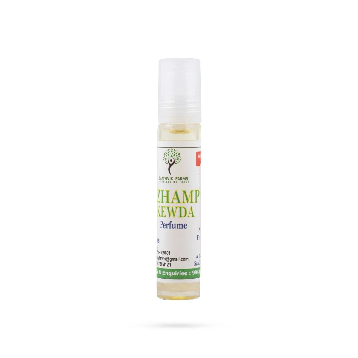 Thazhampoo Kewda Perfume Roll On - 10 ml | Saathvik Farms Attar Perfume/ Roll On Fragrance For Soothing Scent - Image 2