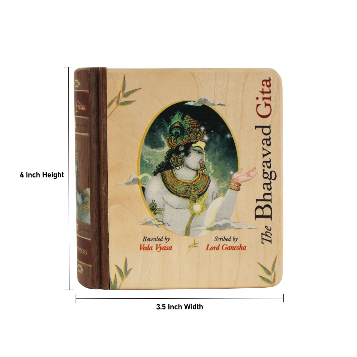 The Bhagavad Gita - Wooden Edition - English | by Veda Vyasa/ Hindu Holy Book A8 Size - Image 13