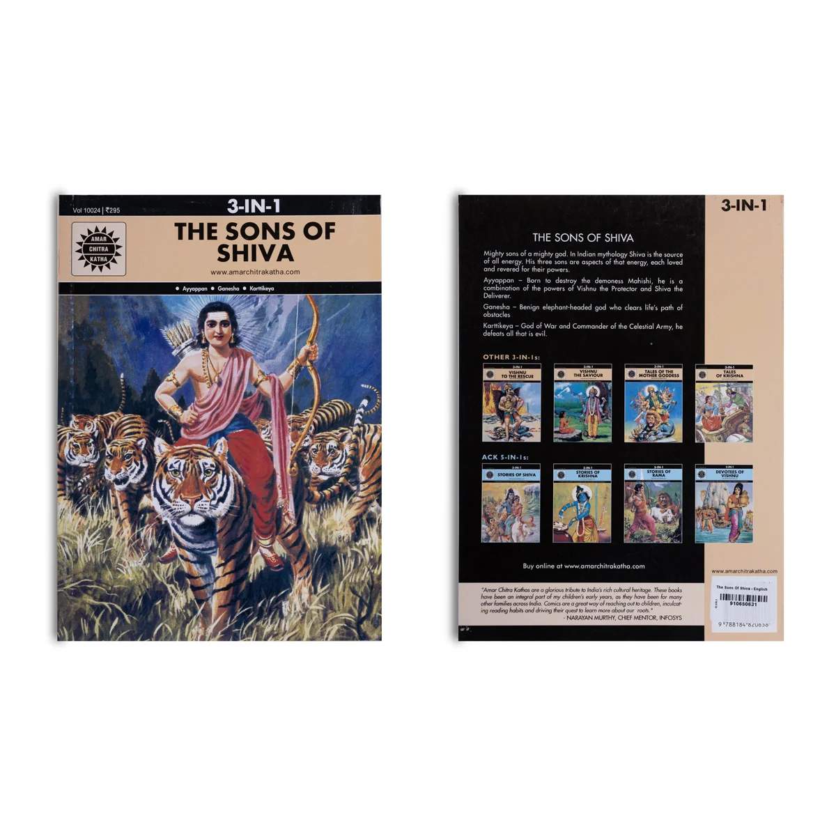 The Sons Of Shiva - English | by Anant Pai/ Childrens Book/ 3 In 1 Story Book - Image 2