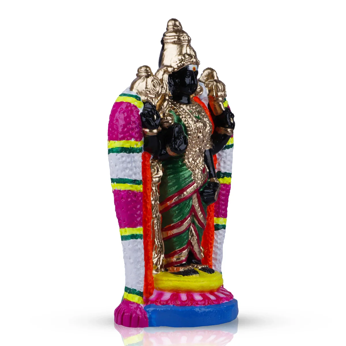 Thirukarukavur Karparatchambigai Clay Golu Bommai - 11 x 5.5 Inches | Giri Golu Doll/ Navaratri Golu Bomma - Image 2