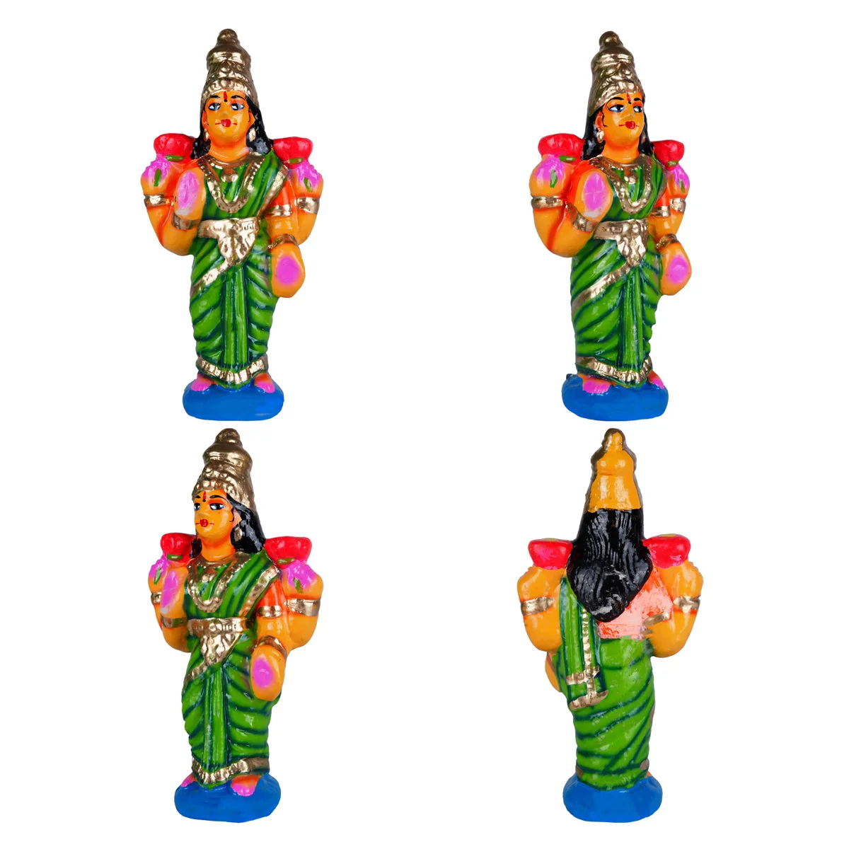 Thiruparkadal Clay Golu Bommai Set - 11 x 22 Inches | Giri Golu Doll/ Gombe/ Navaratri Golu Bomma - Image 6